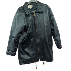 Two Twenty Men's Black Genuine‎ Leather Coat Size Medium
